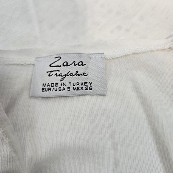 Zara Trafaluc White Eyelet Halter Tank Top Size Small Women's - Picture 7 of 8